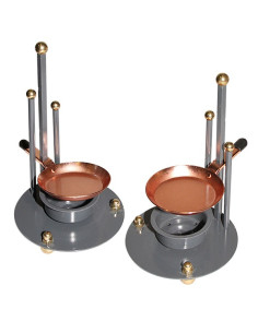 Modern incense burner with candle