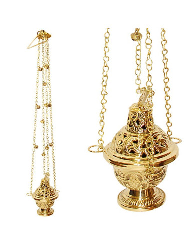 Quemador de incienso en campanas de cobre