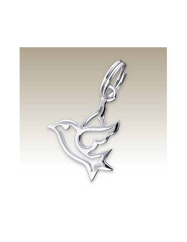 Stylized Dove Pendant - 925 Sterling Silver