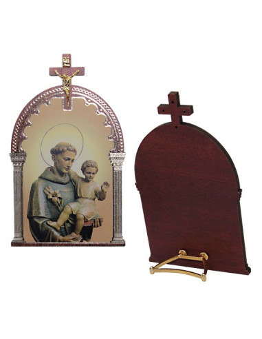 Kader Sint-Antonius van Padua met crucifix – MDF, 7 × 11 cm
