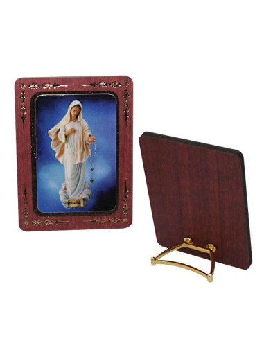 Our Lady of Medjugorje MDF tabletop frame – 6 × 8 cm