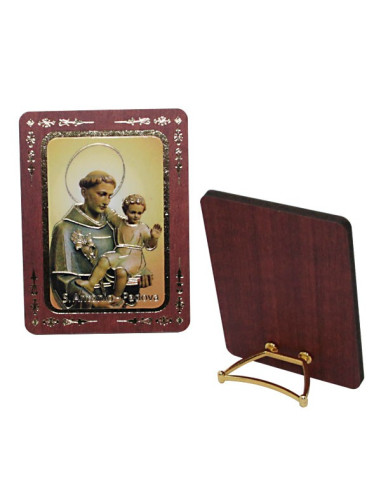 Cuadro San Antonio de Padua para apoyar – Madera MDF, 6 × 8 cm