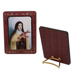 Marco santa Teresa de Lisieux en madera MDF de sobremesa – 6 × 8 cm
