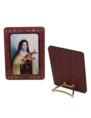 Marco santa Teresa de Lisieux en madera MDF de sobremesa – 6 × 8 cm