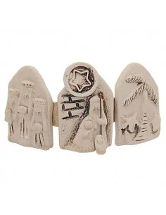 Terracotta Weihnachtskrippe - Triptychon