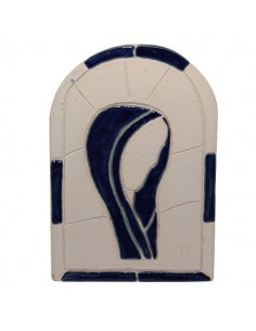 Portret van de Maagd Maria terracotta icoon