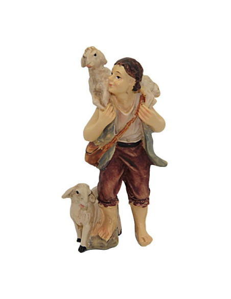 Shepherd with sheep on his shoulders - 7 cm