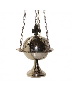 Censer in silver with cross,