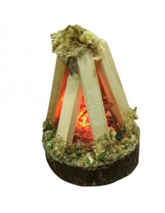 Wood fire with LED light - 5 cm