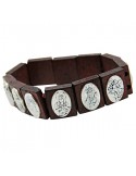 Bracelet Holy Guards wood and medals