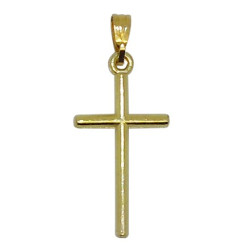 Pendentif croix fantaisie - Métal fantaisie doré - 15 x 25 mm