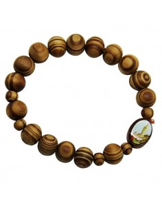 Elastisch natuurlijk hout tenainier armband