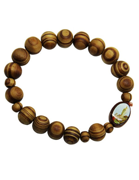 Elastisch natuurlijk hout tenainier armband