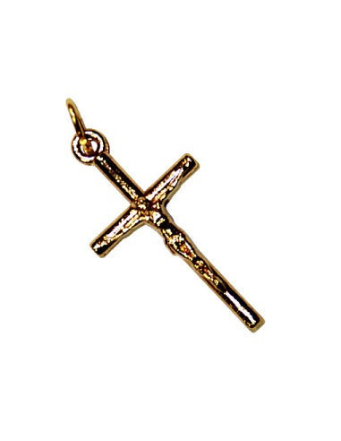Pendentif croix fantaisie - Figure de Christ - 15 x 25 mm