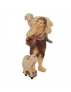 Shepherd with sheep - 9 cm