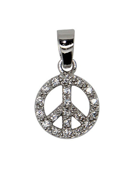 Pendentif Peace and love - Véritable Argent 925