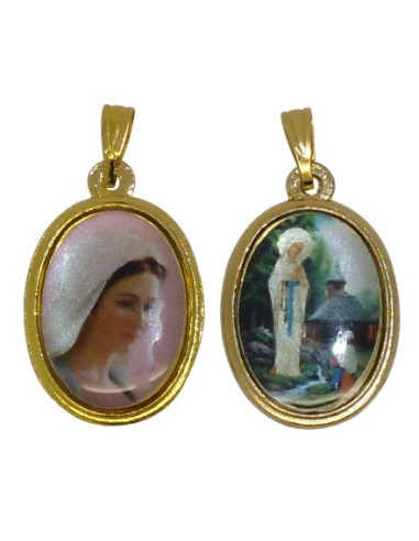 Medaglia della Vergine dei Poveri di Banneux e Medjugorje - 15 x 20 mm