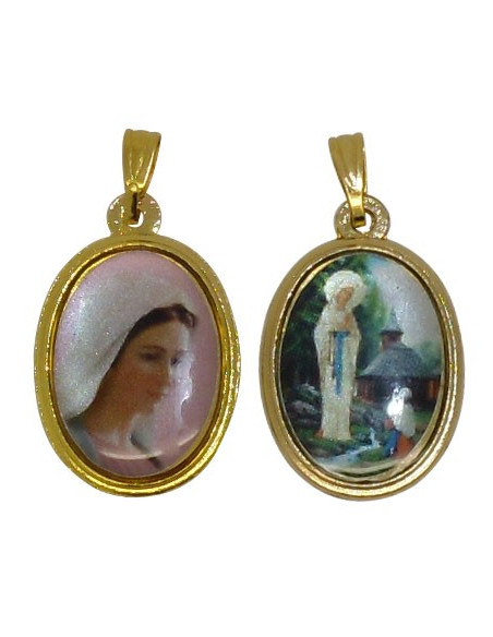 Medaglia della Vergine dei Poveri di Banneux e Medjugorje - 15 x 20 mm