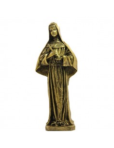 Saint Rita Marble powder statue - Bronze color - 22 cm