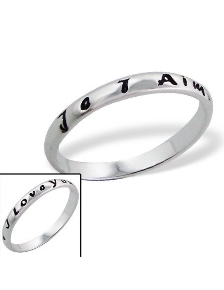 Anello "Je t'aime,I love You." argent 925