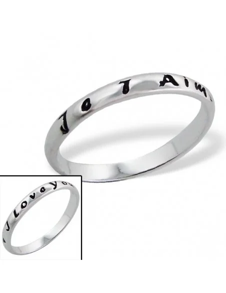 Anillo te quiero, I love You - plata 925