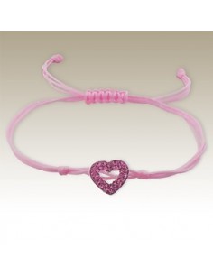 Bracelet cœur rose - Argent 925