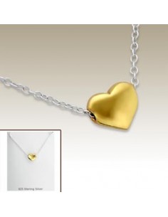 Collier cœur doré - Argent 925