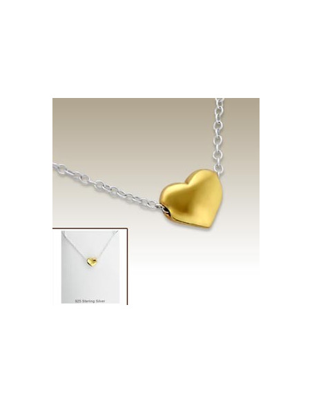 Collar corazón de oro - Plata 925