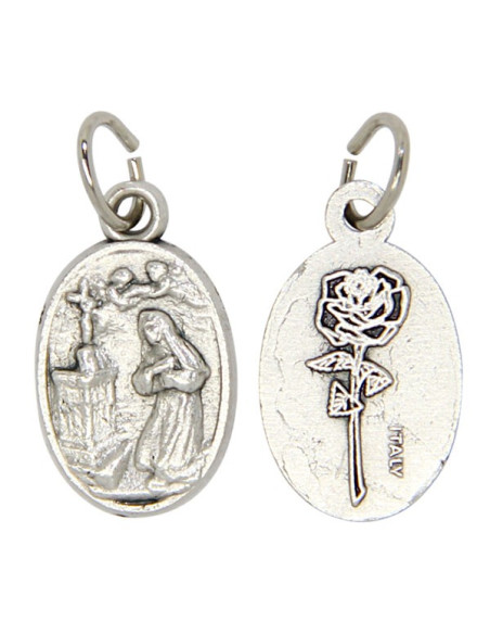Médaille Sainte Rita métal argenté