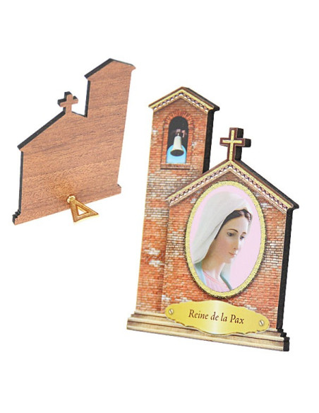 Frame van de Madonna van Medjugorje in kerkvorm