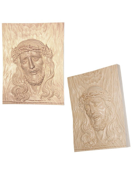 Christusbild in Naturholz geschnitzt – 27 × 35 cm