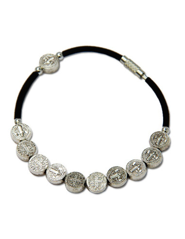 Armband Saint Benoit metaal zwart