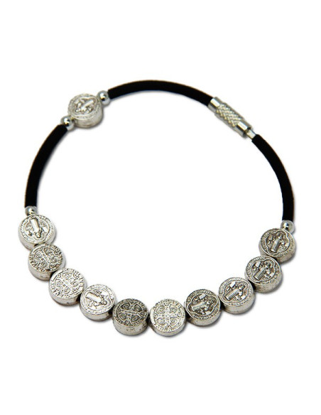 Bracelet Saint Benoit métal noir