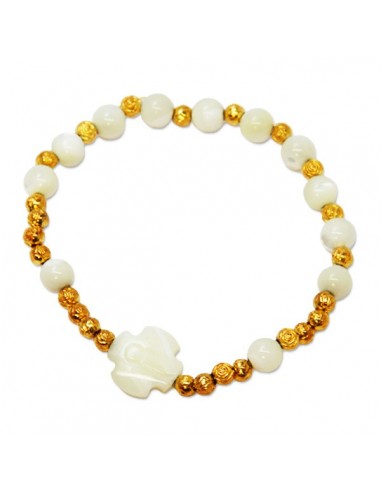 Bracelet ten mother-of-pearl beads