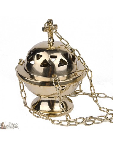 Koperen wierookvat met ketting