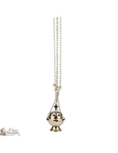 Koperen wierookvat met ketting