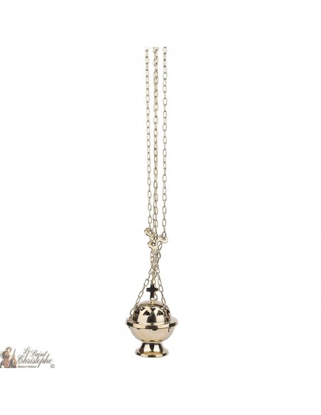 Koperen wierookvat met ketting