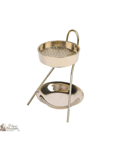 Bruciatore d'incenso a candela d'oro - 7,5 cm