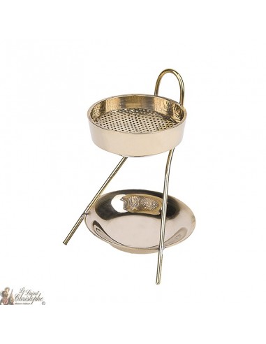 Encensoir bougie doré - 7,5 cm