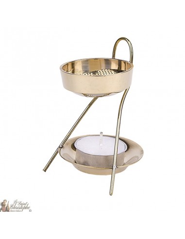 Gouden Kaarsen wierookvat - 7,5 cm