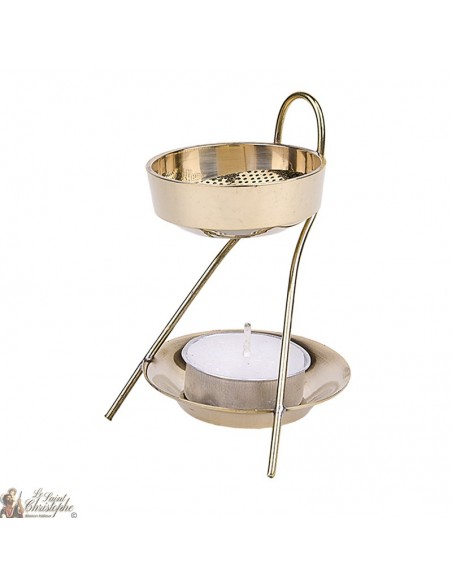 Encensoir bougie doré - 7,5 cm