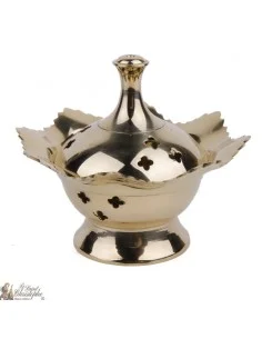 Copper censer carved like a flower