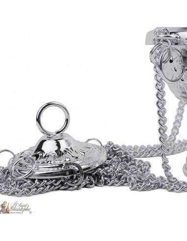 Carved silver incense burner with cross