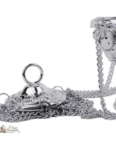 Encensoir argenté sculpté avec croix