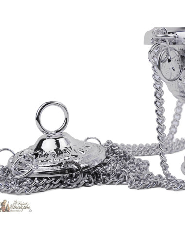 Quemador de incienso de plata tallada con cruz