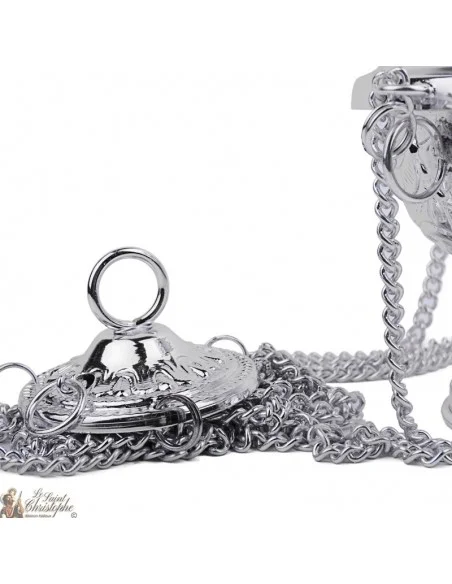 Encensoir argenté sculpté avec croix