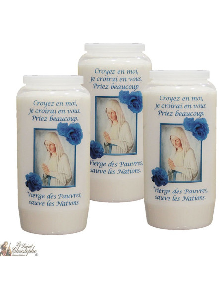 Bougie cimetière combustion 4 jours - 3 pièces