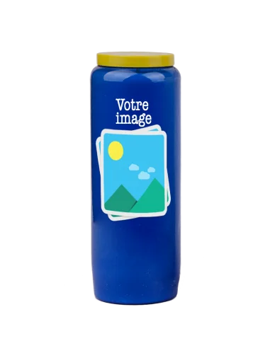 Bougie de neuvaine avec votre image et texte - personnalisable