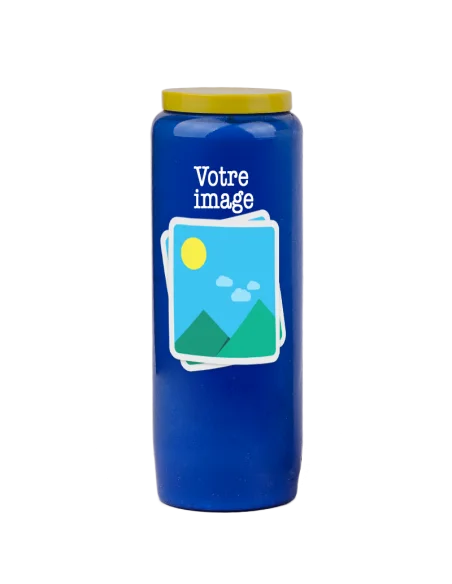 Bougie de neuvaine avec votre image et texte - personnalisable