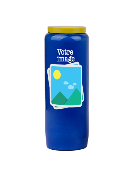 Novene Kerze mit Ihrem Bild und Text - individuell anpassbar